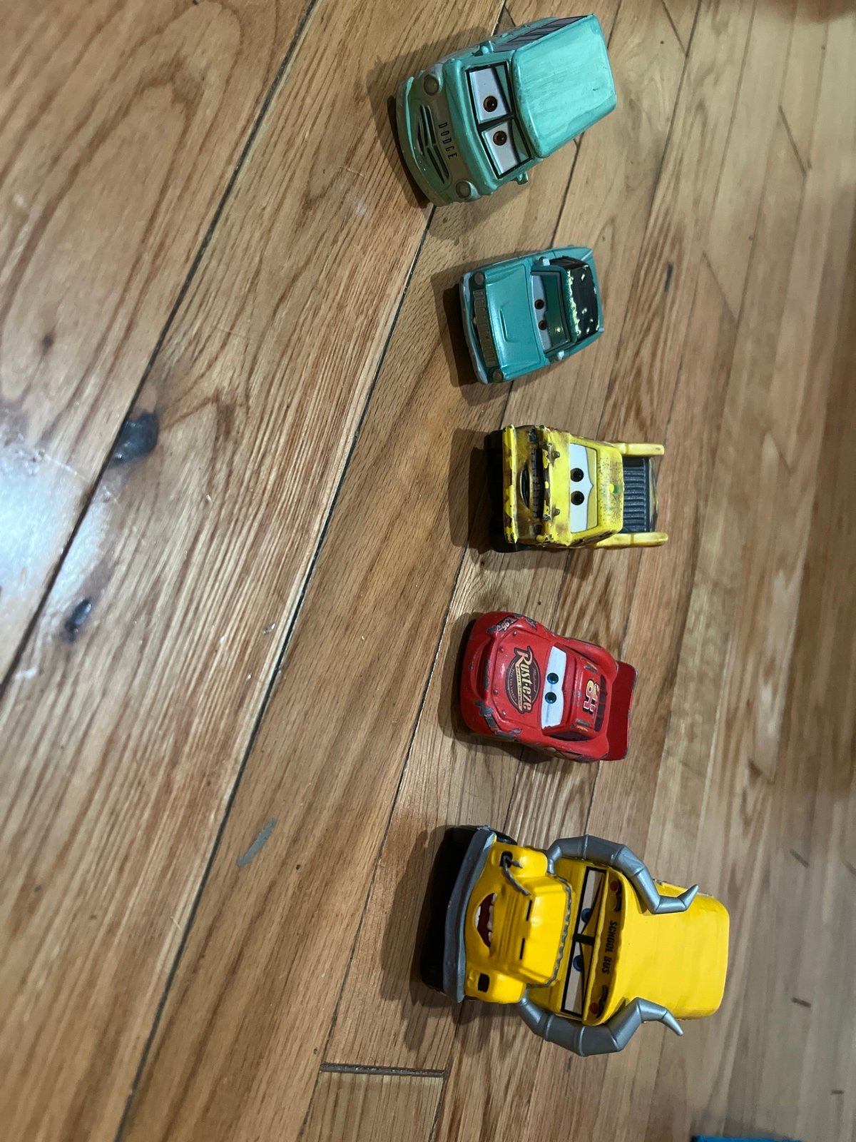 Cars lot miss fritter taco muddy lightning rusty and dusty