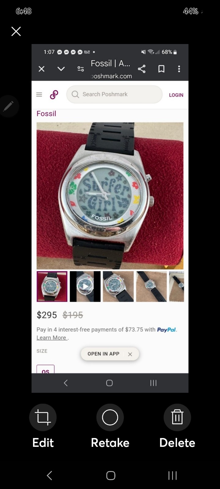 Fossil ladies watch