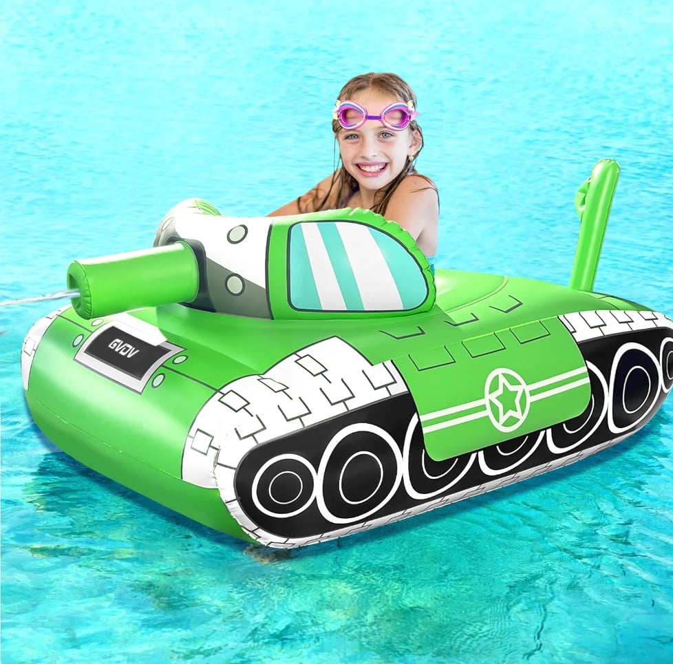 NEW Inflatable Tank Pool Toy Pool Swim Boys Girls Unisex Gun Battle Game Float