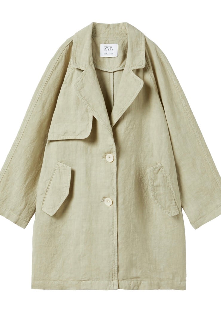 zara new trench coat sz 6/7y