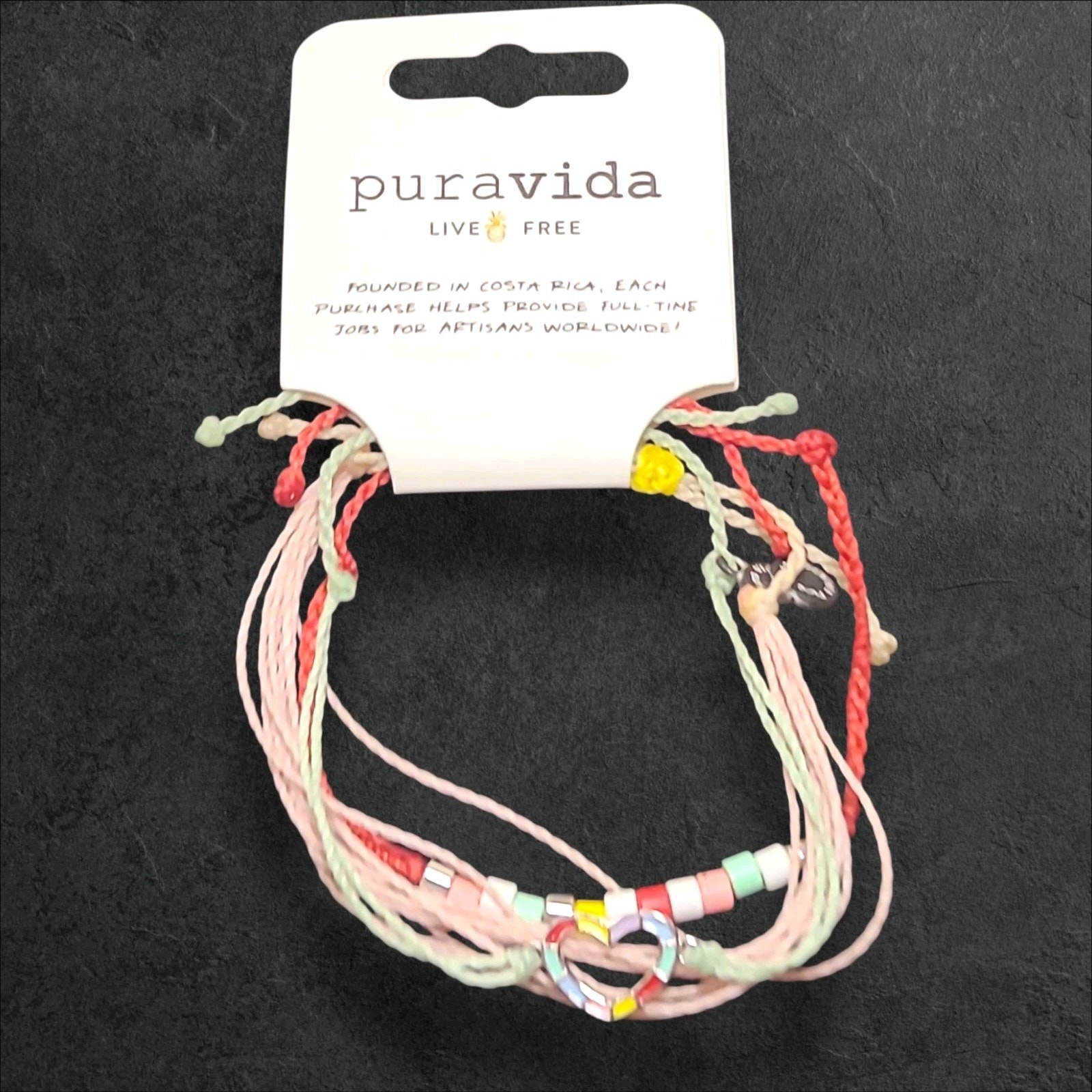 Retired Pura Vida Bracelets February 2020 monthly club Sweetheart Heart Charm