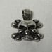 Bill Wall Leather Pendant Top Pirates Skull