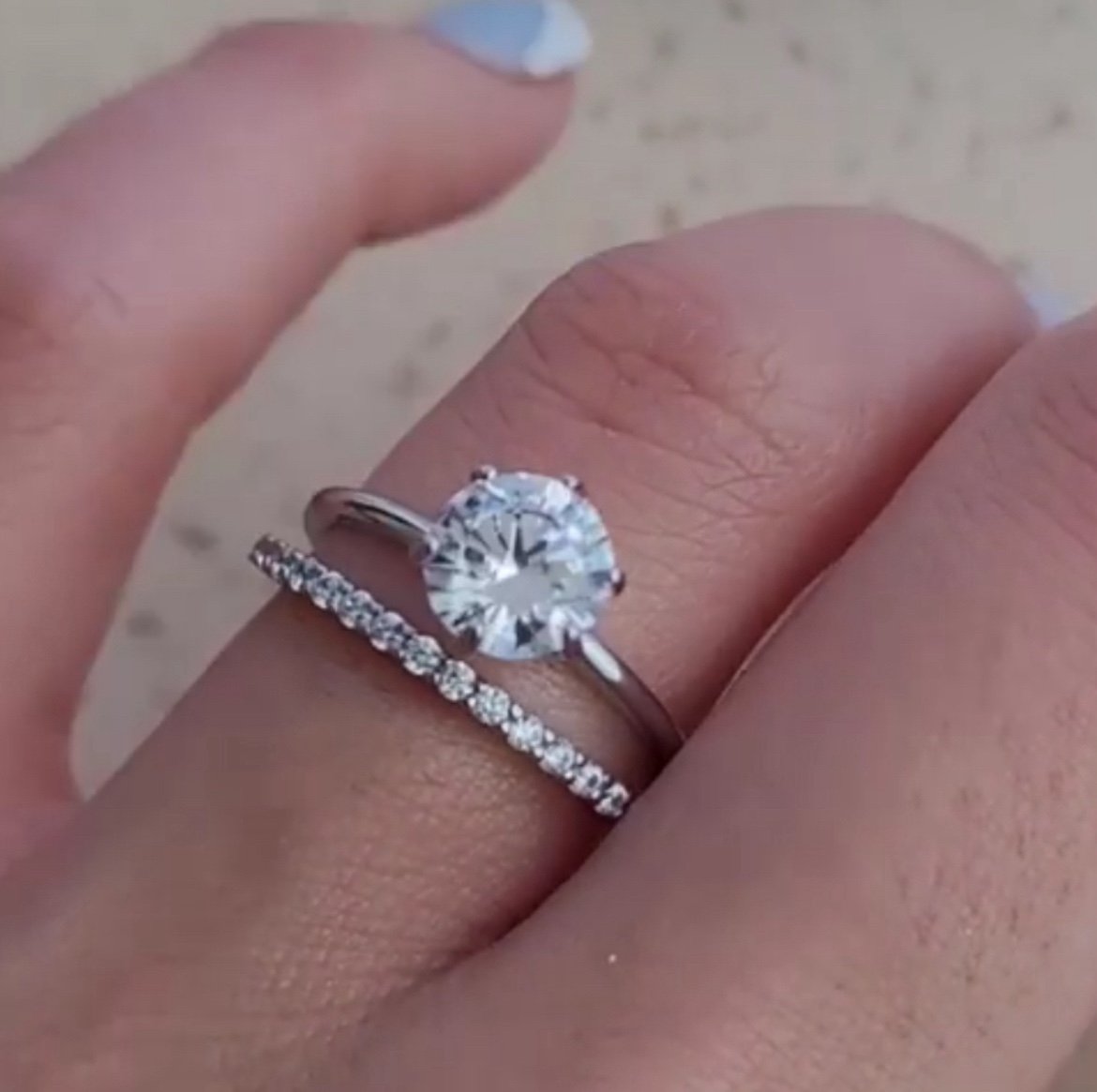 The Clara engagement ring and wedding band set size 6,7,8,9