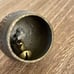 Vintage Engraved Brass Claw Bell India Multicolor Enamel Floral Design