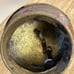 Vintage Engraved Brass Claw Bell India Multicolor Enamel Floral Design