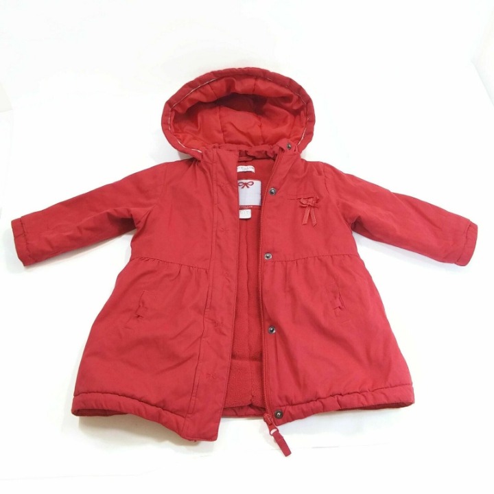 Girls Coats CYRILLUS PARIS Young Kids Toddler Winter Warm Red Coat Jacket 18 MTH