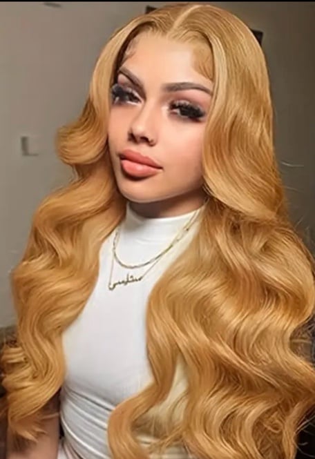 34 Inch body wave lace front wig human hair