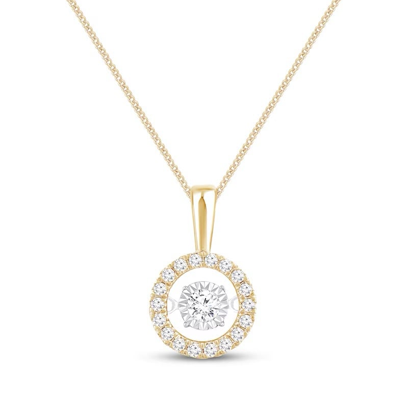 Kay Jewelers Unstoppable Love Round-Cut Diamond Necklace 1/3 ct 10K Yellow Gold