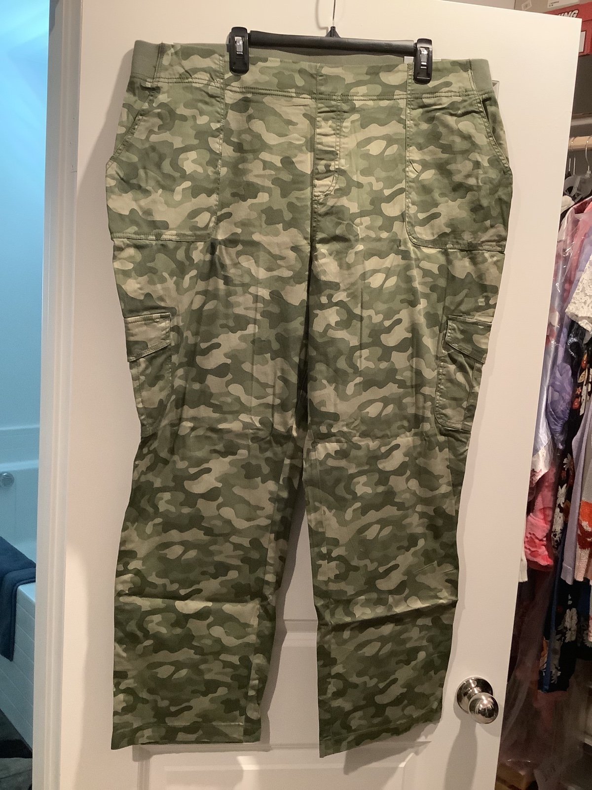 Catherines Knit Waistband Camo Pants