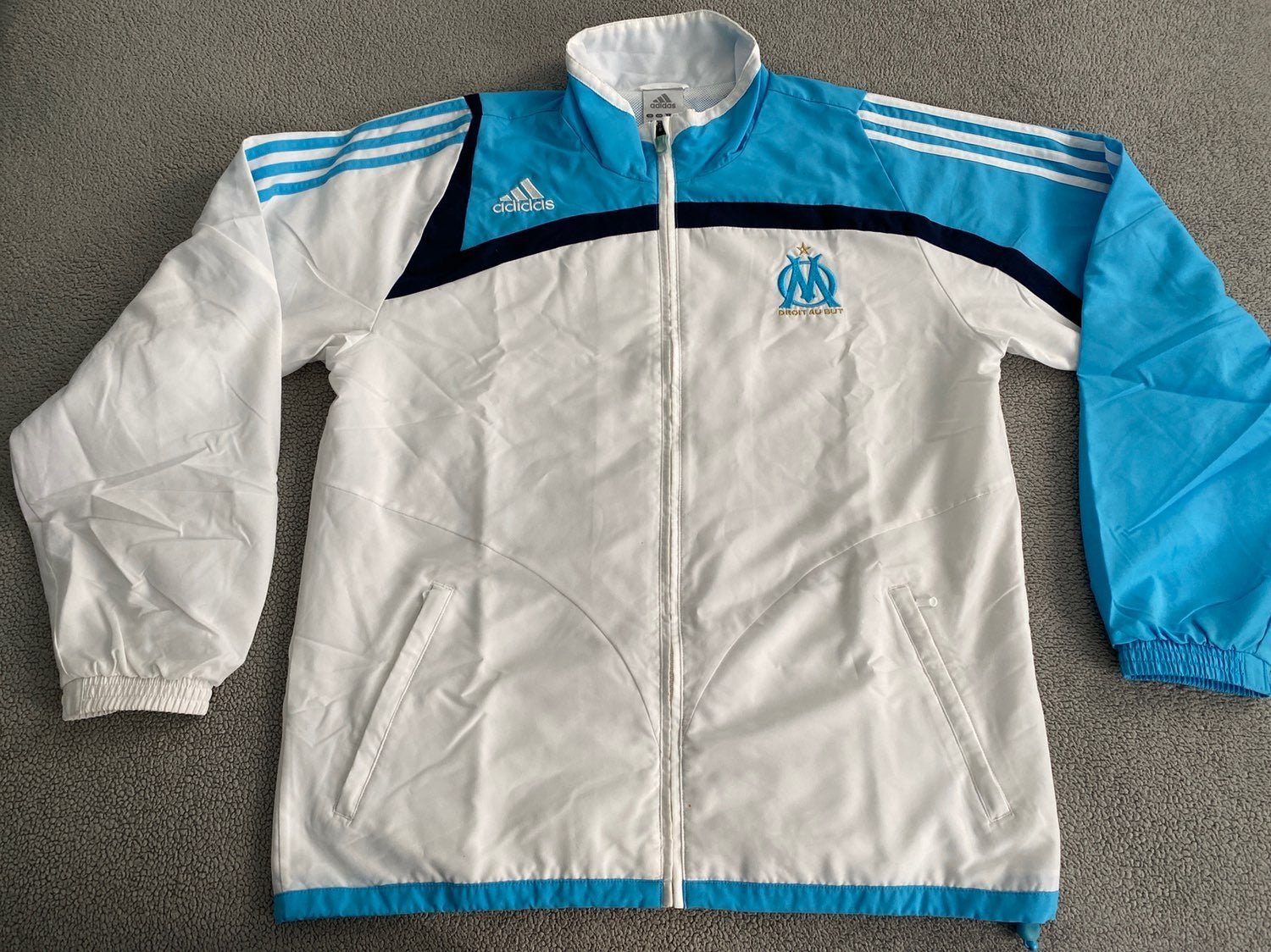 OLYMPIQUE MARSEILLE ADIDAS 2007/2008 OM PRESENTATION JACKET LARGE MEN