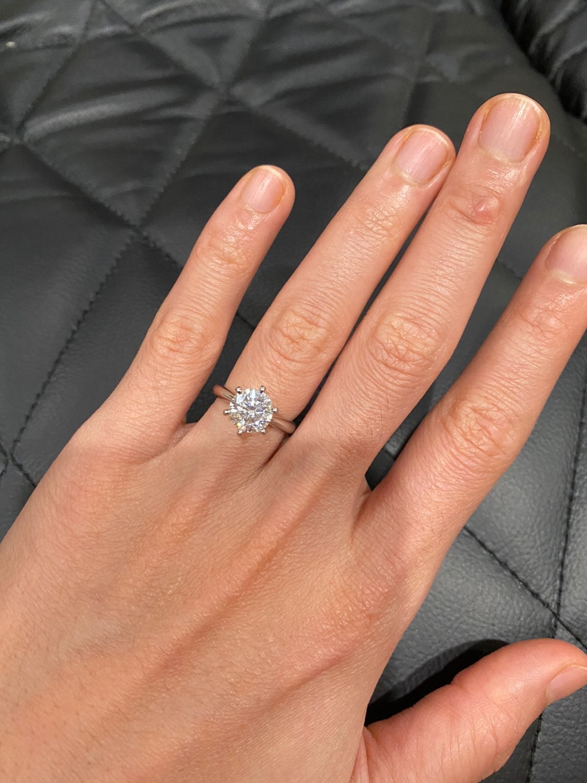 8mm = 2ct mossanite platinum ring