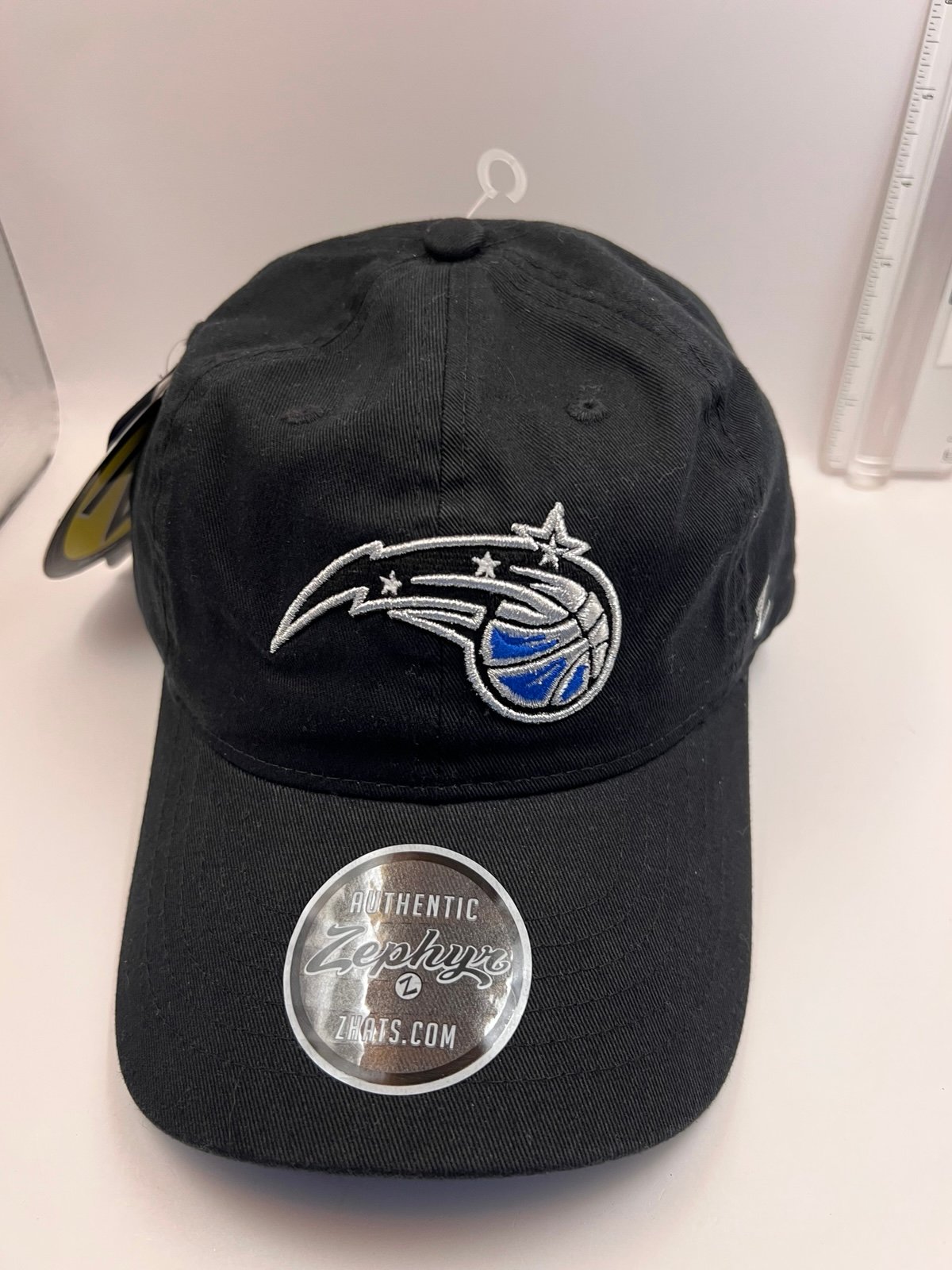Authentic New Zephyr NBA Black Orlando Magic Adjustable Hat Cap Basketball