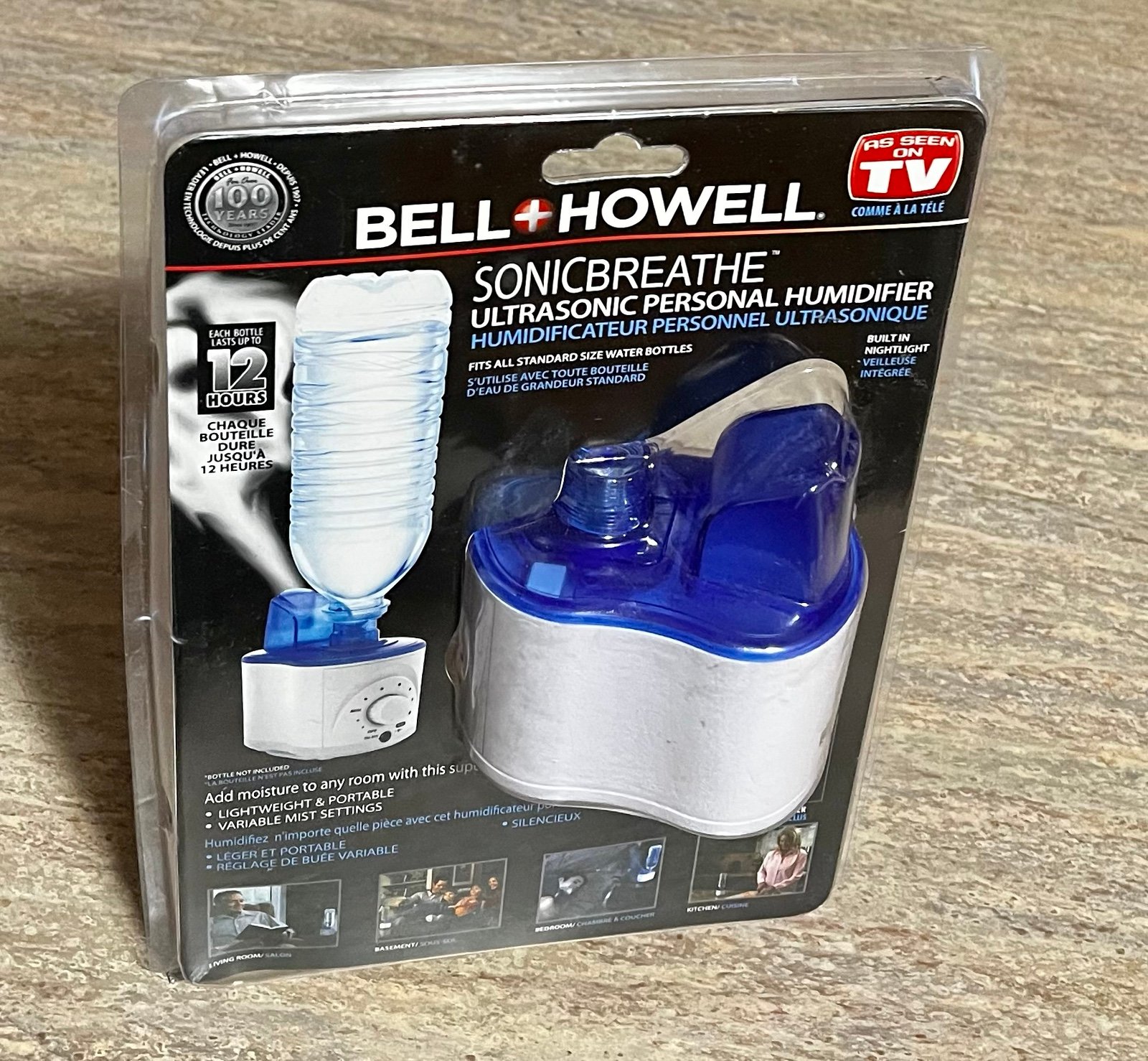 New Bell & Howell SONICBREATHE Ultrasonic Personal Humidifier
