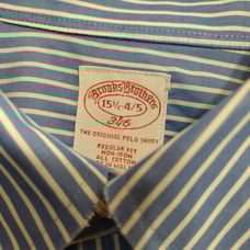 Brooks Brothers Button Down Shirt 15½ 4/5 Preowned Striped Blue BG22