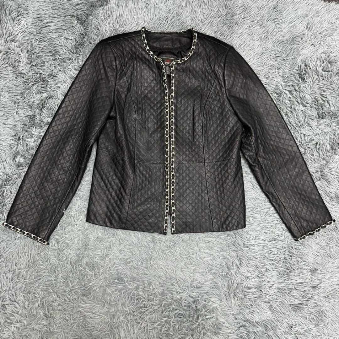 Bradley by Bradley Bayou Black Genuine Leather Jacket Size Medium