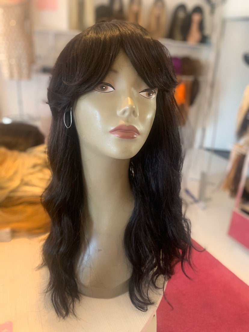 100% Human Hair w Bangs