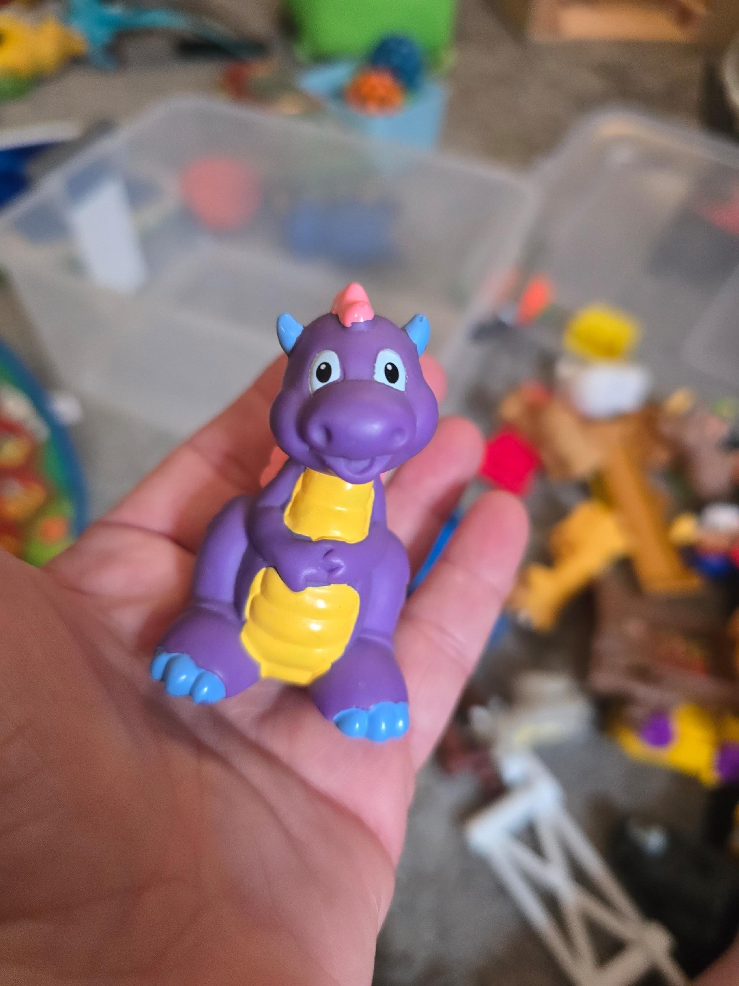 Vintagelittle people  purple dragon