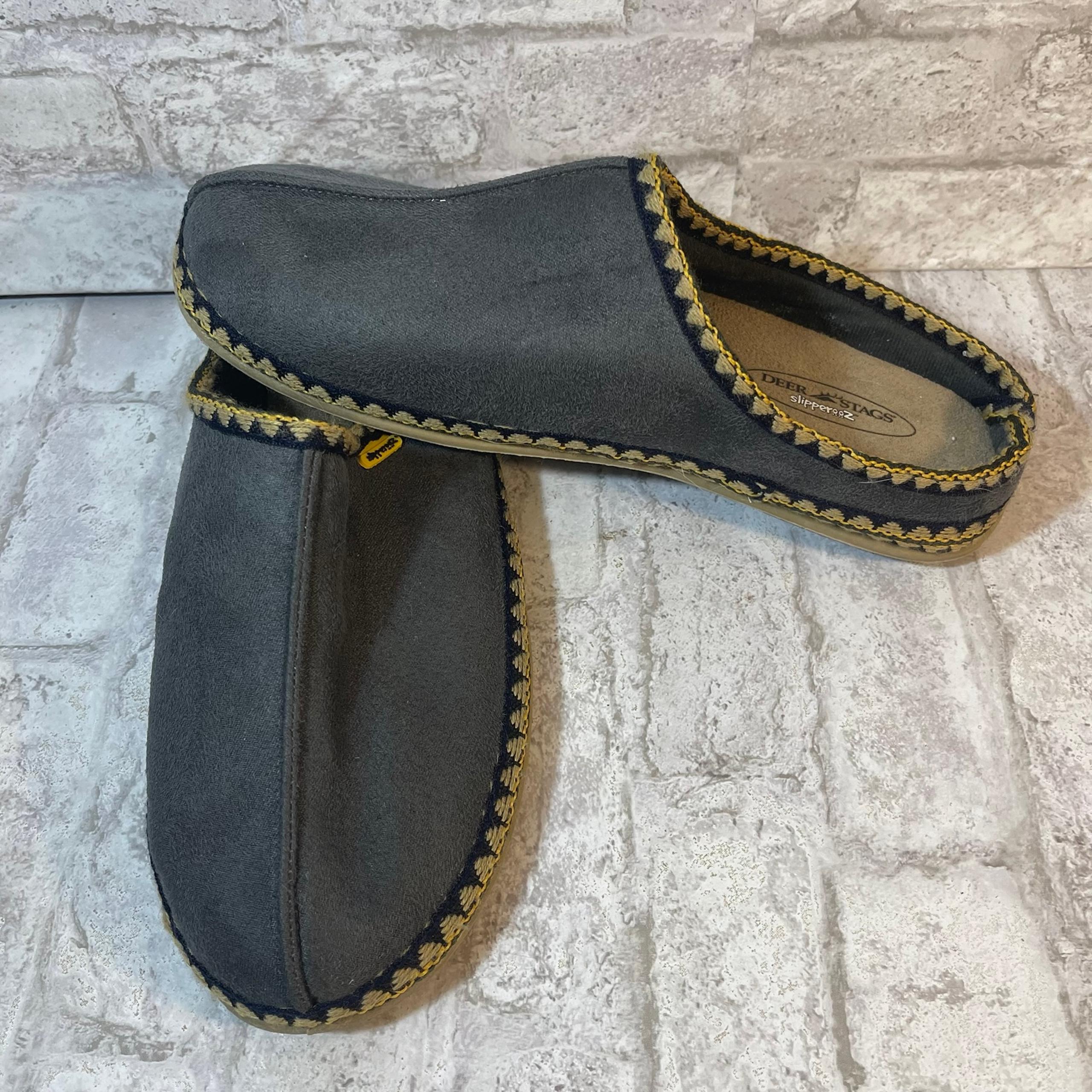 Deer Stags Unisex Wherever Gray Microsuede Slipper Size 10