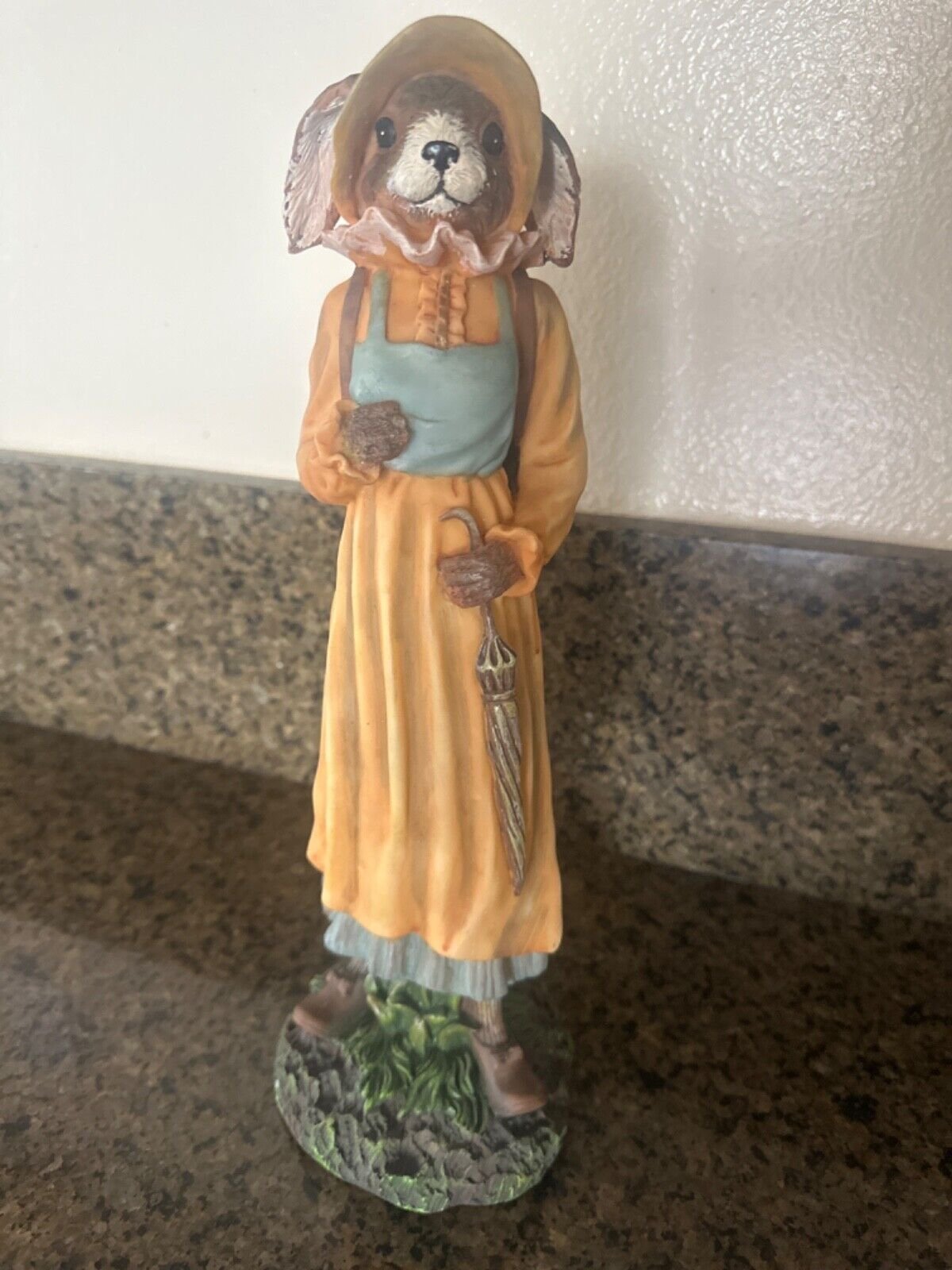 Vtg Henri Chrisdon Resin Mrs Rabbit Bunny Statue