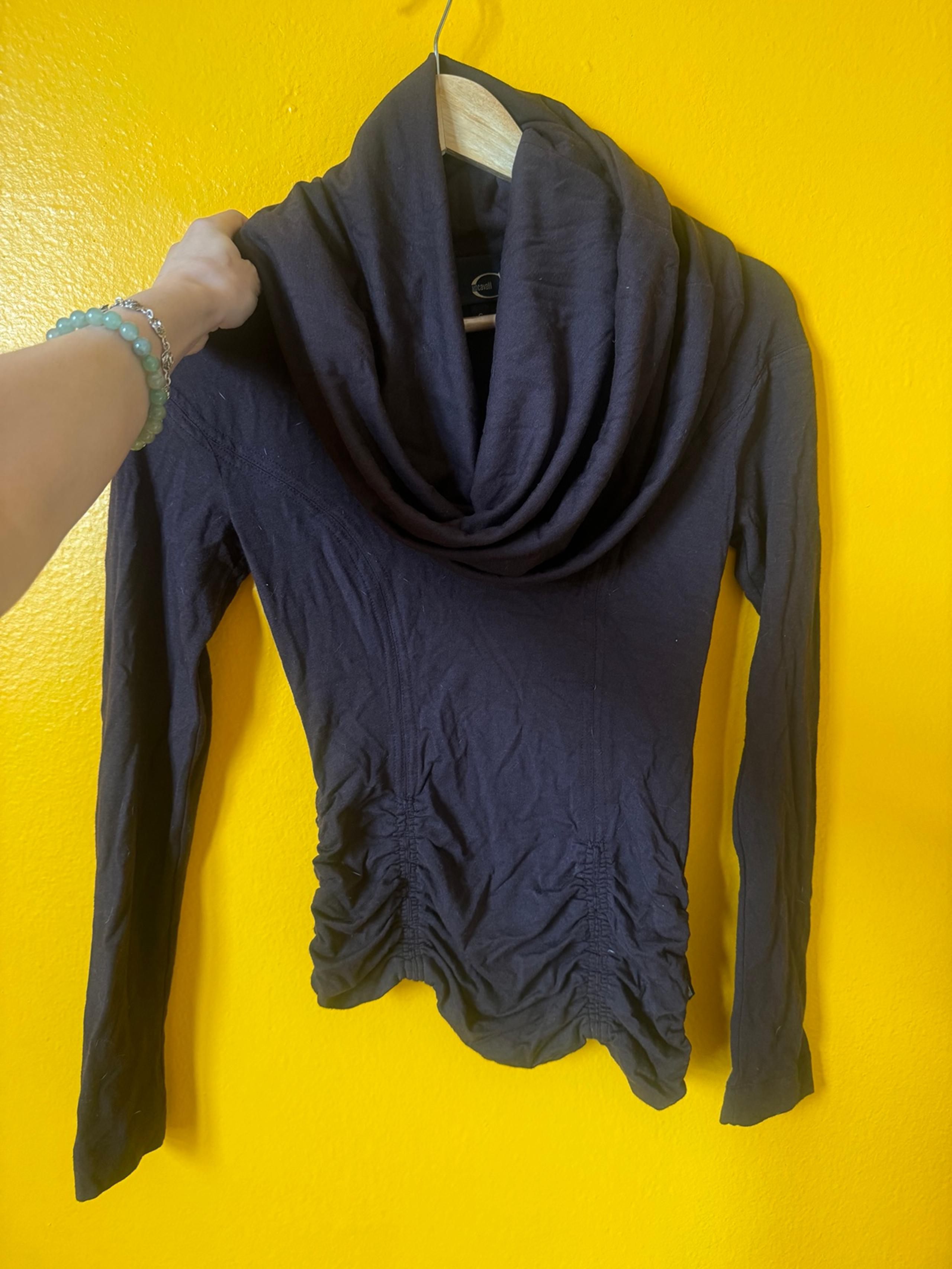 Just cavalli scoop neck ruched sweater