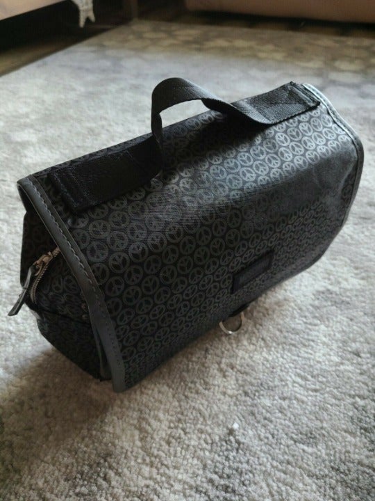 NEW MOSCHINO BLACK TRAVEL ZIPPER POUCH.