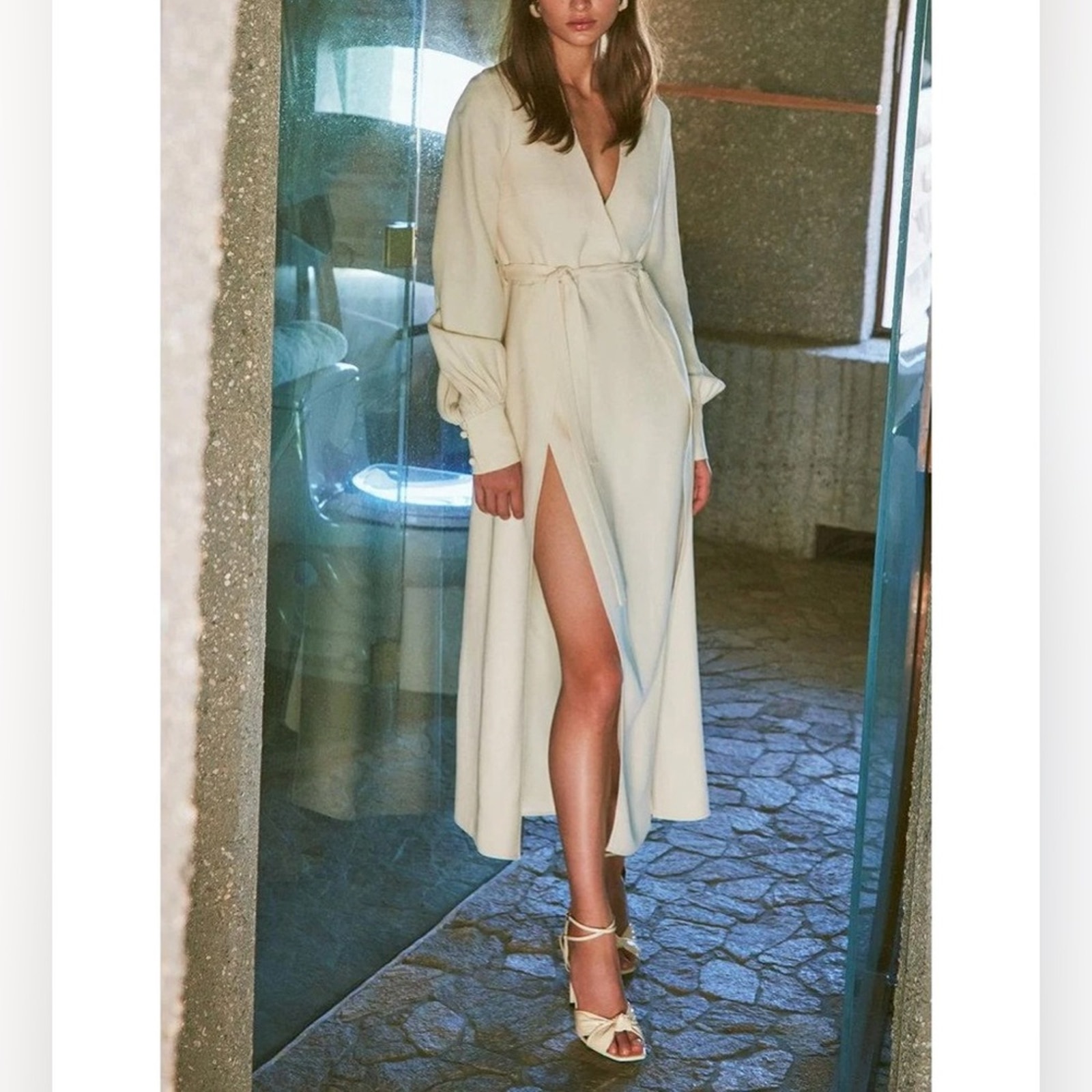 Alexis Ivory Long Sleeve Dress Size Medium Retails 695