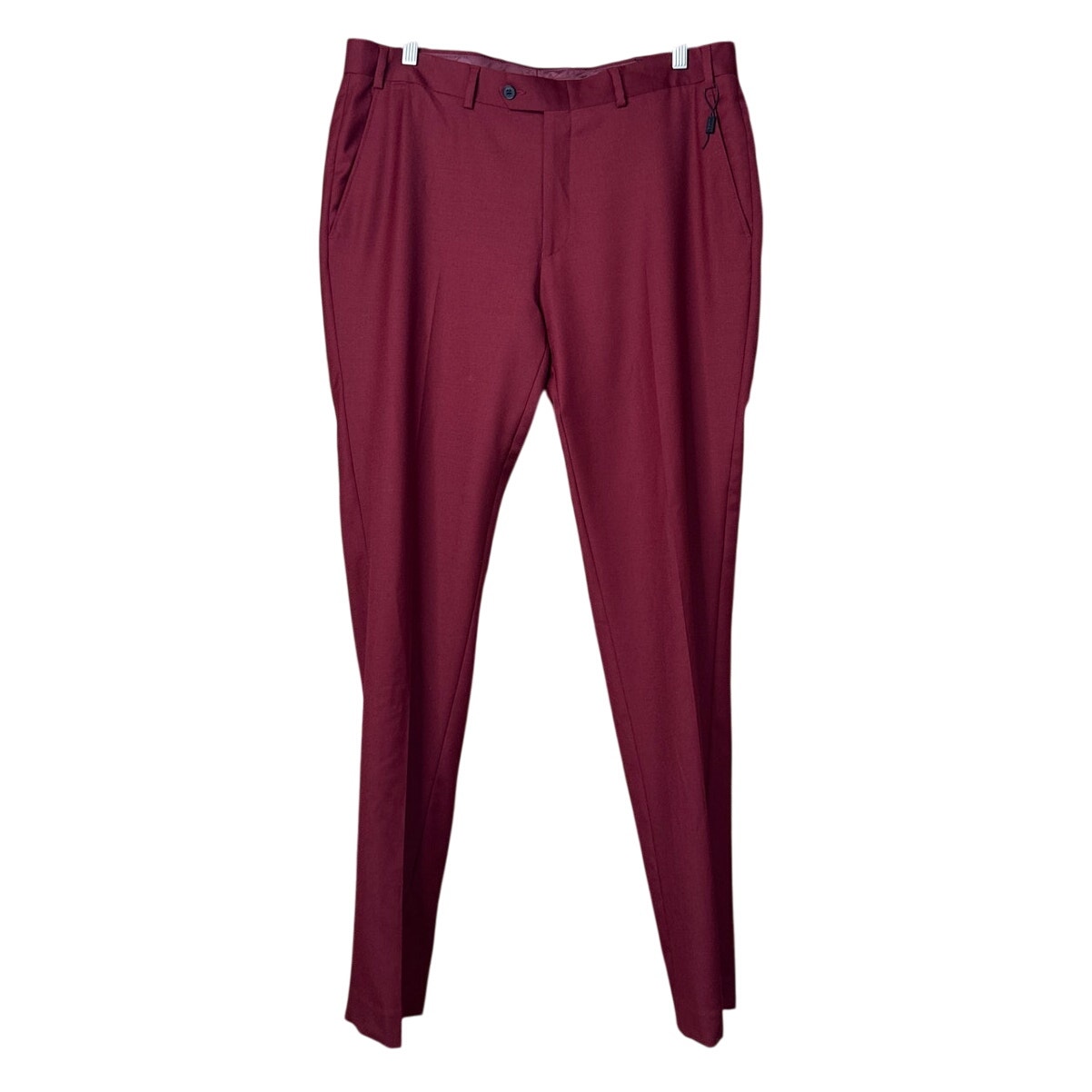Bar III Slim Fit Red Wool Blend Dress Pants Size 36 x 34