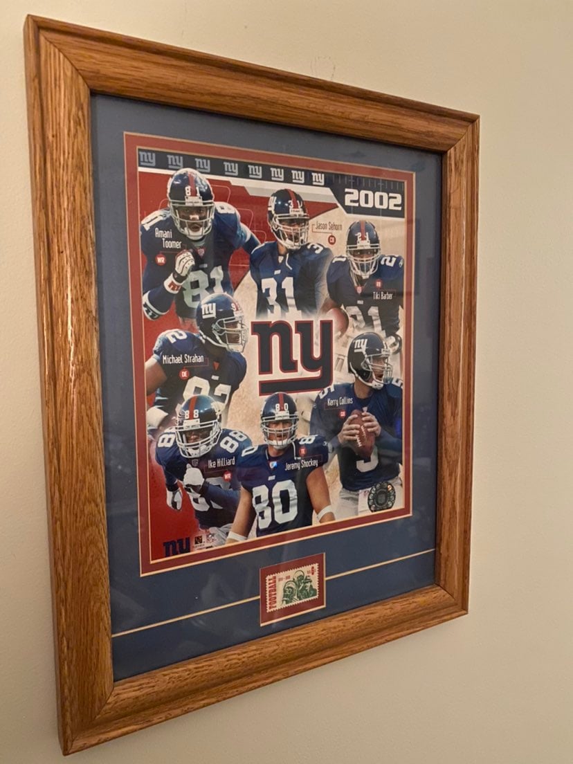 Limited Edition 2002 NY Giants Offensive Comemorative Plaque
