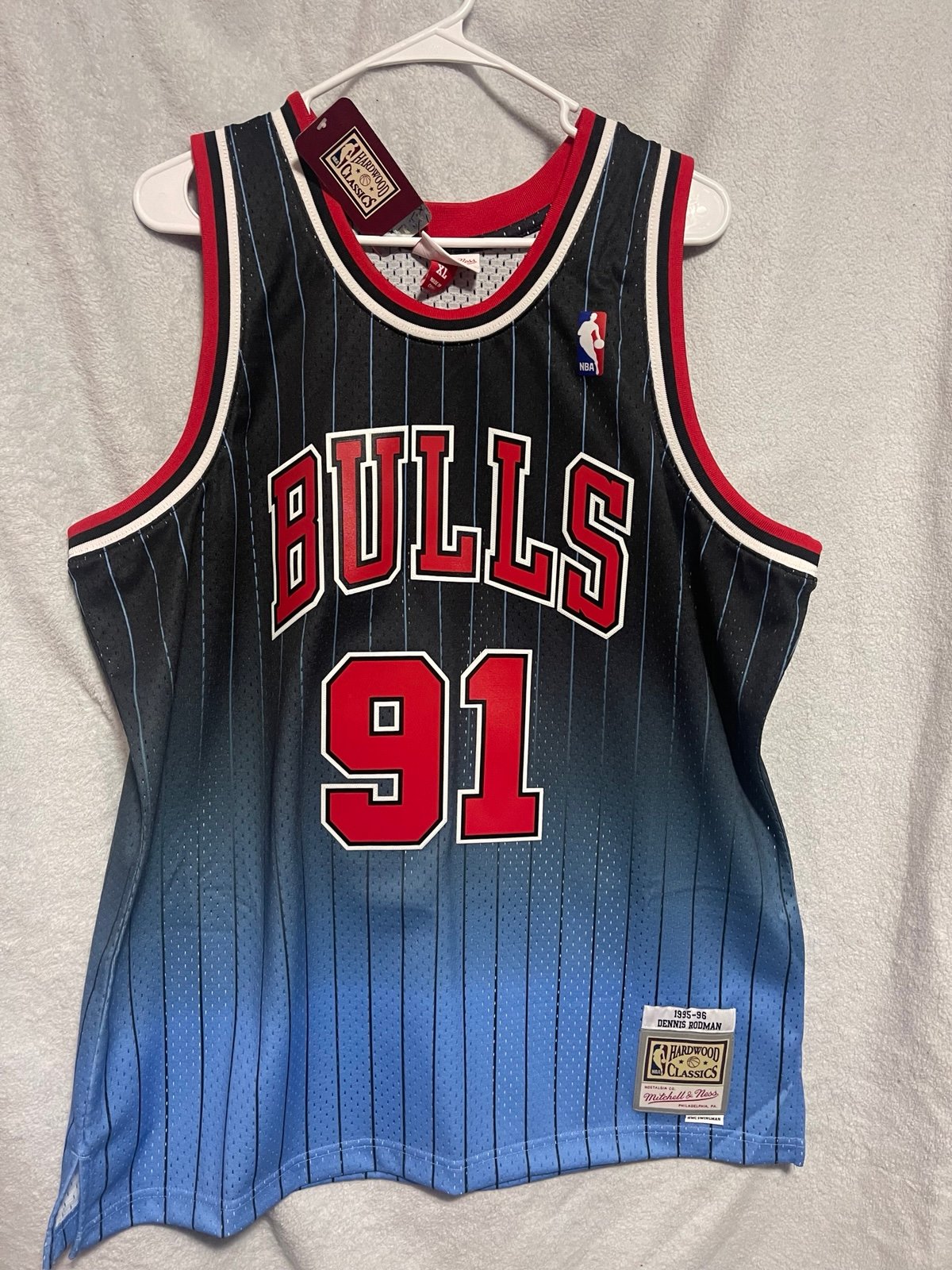 Mitchell Ness NBA Swingman Dennis Rodman Chicago Bulls 1995-96 Jersey XL NWT Men