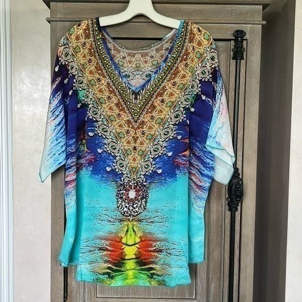 Inoa Australia Silk Tunic Coverup for Swimwear XL NEW