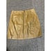 Metallic Gold Mustard Faux Leather Mini Skirt with Side Zipper - Party Club Wear
