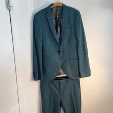 Modern Slim Fit BlueTwo-Piece Suit Single Button Business Formal Wear
