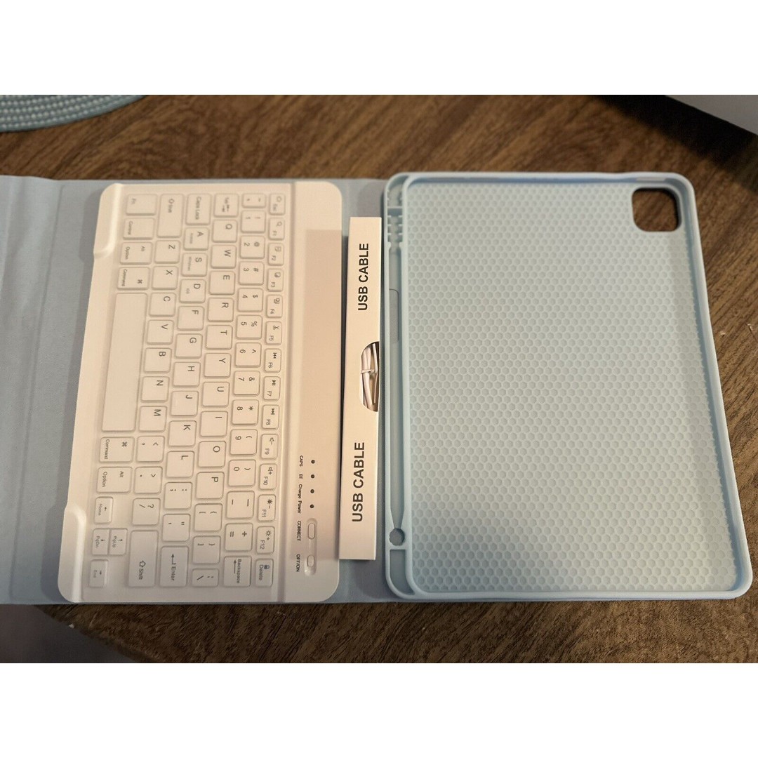 Combo Touch Keyboard Case for 11 Apple iPad Pro 1st/2nd/3rd Gen. Baby Blue