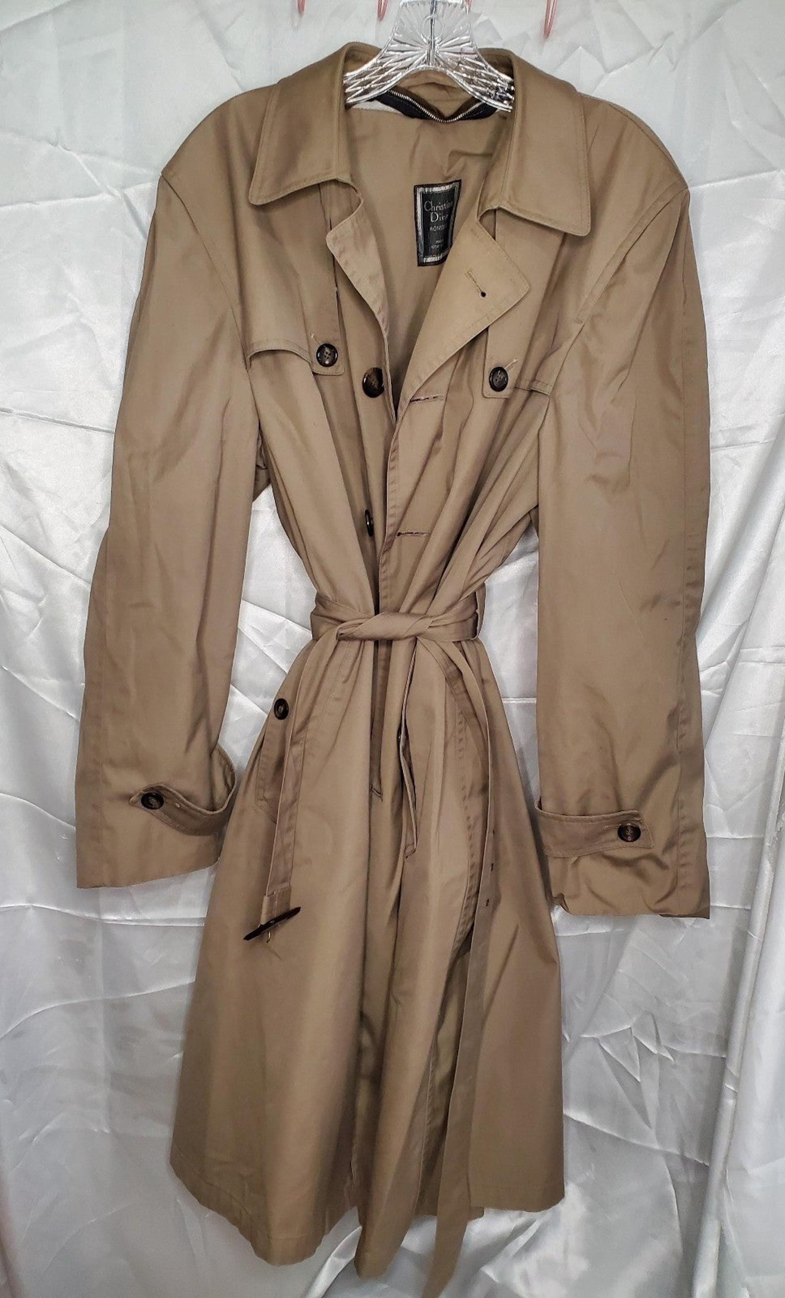 True Vintage Christian Dior Trench Coat Khaki