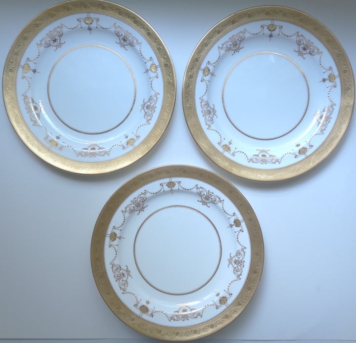Antique Minton Dinner Plates Burley & Co Manufactured For Chicago G9904 (3)