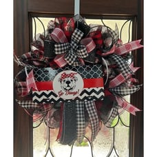 22”-24” Mesh Indoor Outdoor Georgia Bulldog Decoration Wreath