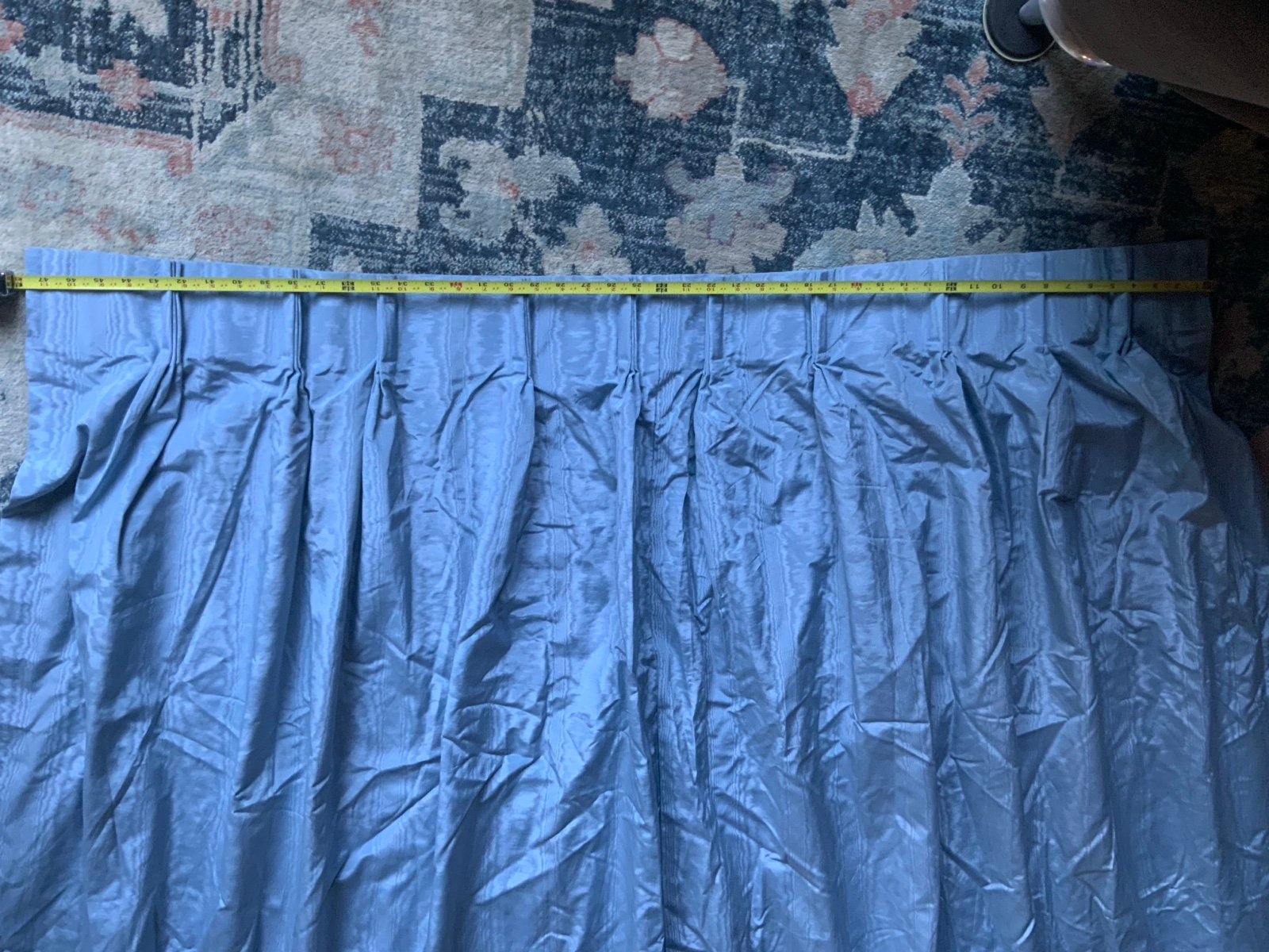 PAIR (2) Heavy Lined Weighted Pinch-Pleat Satin DRAPERY Curtain Panels 48 X 80”