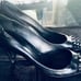 Valentino Alcove rockstud pumps size 39 black on black