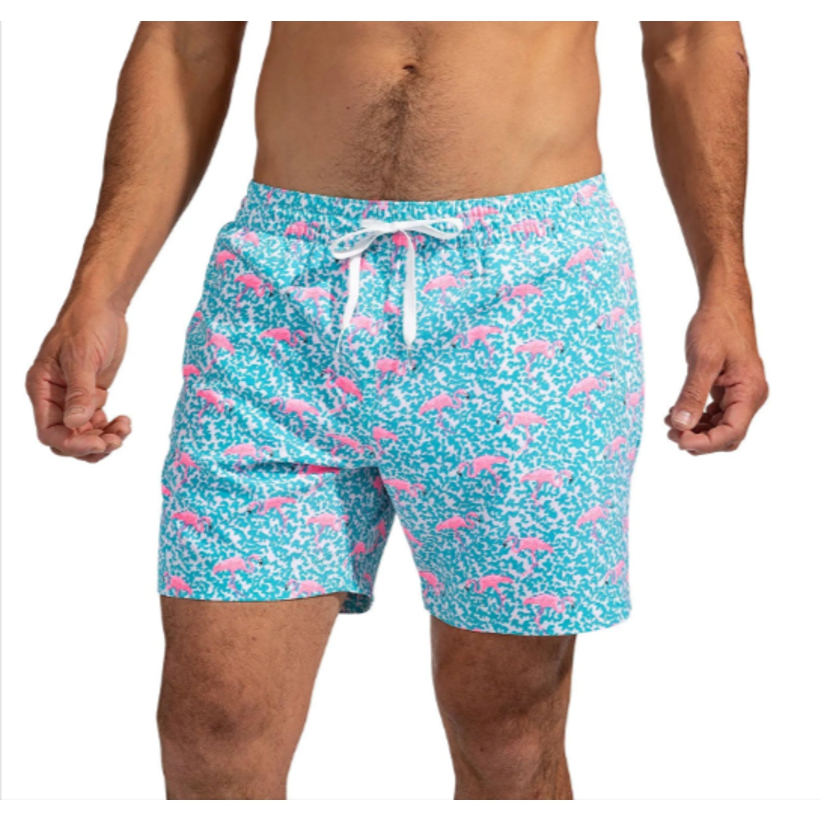 Chubbies Classic Swim Trunk Domingos Are For Flamingos Men's Size 2XL 7 Inseam