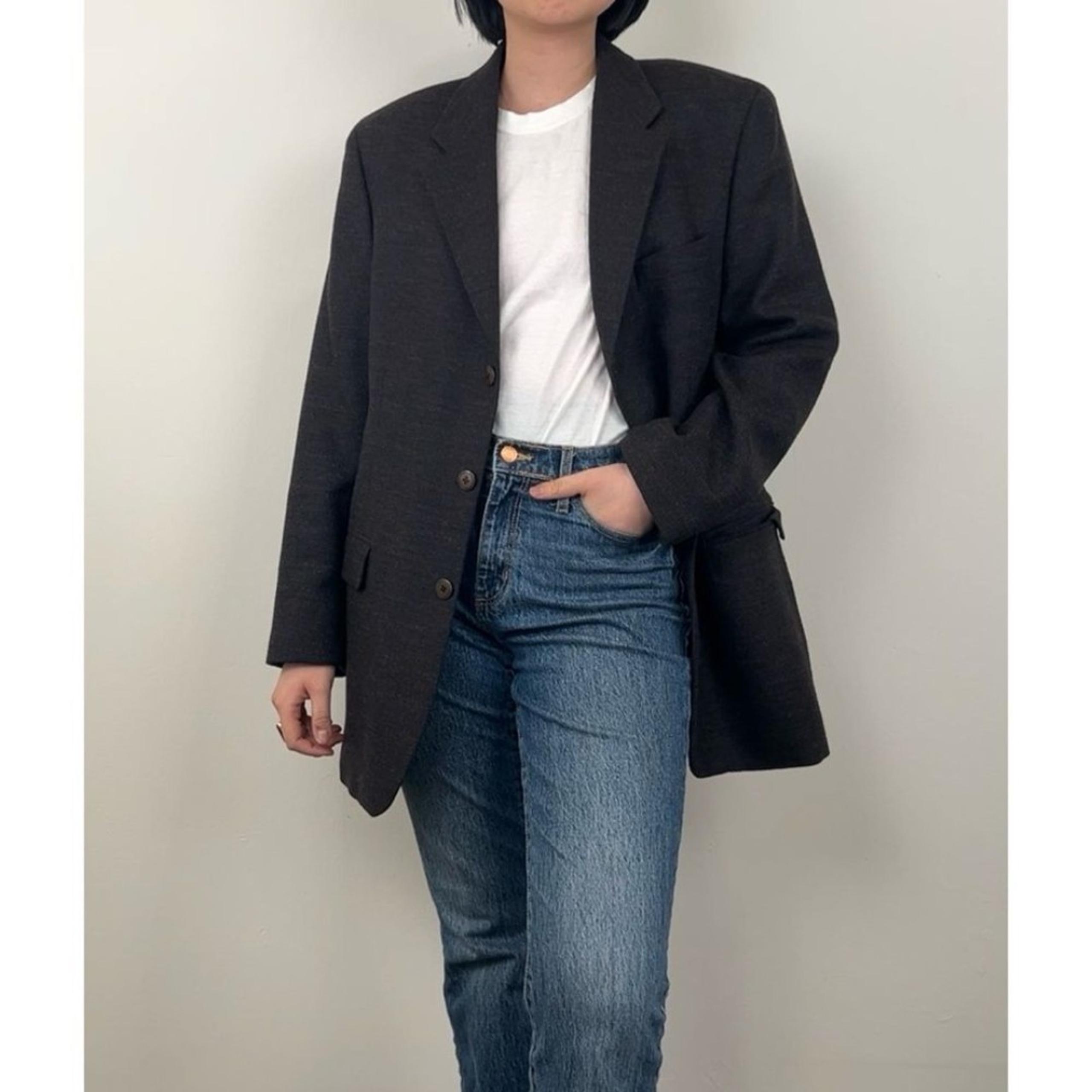 Vintage Rogers Brown Mixed Thread Oversized Boyfriend Blazer