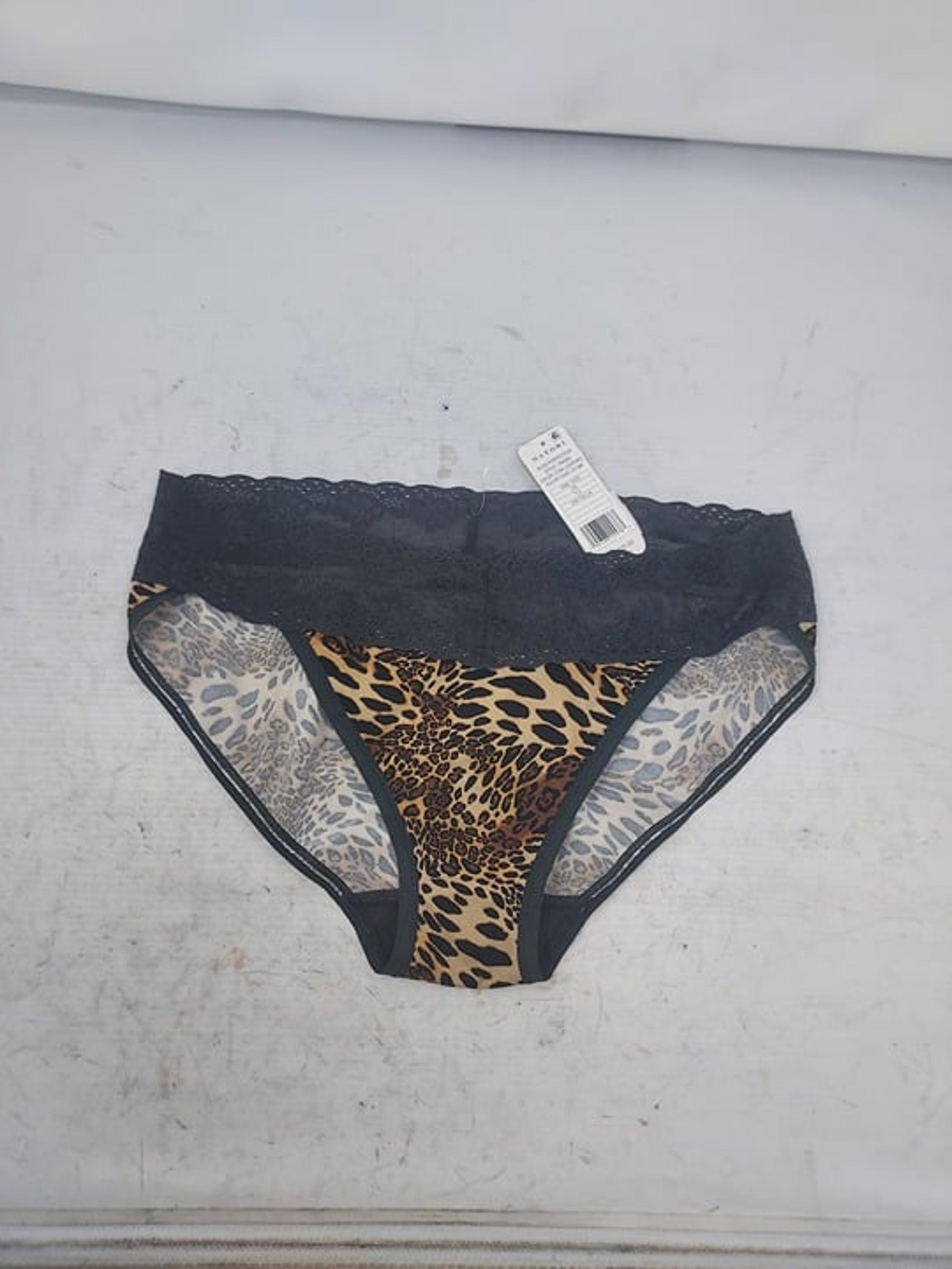 NATORI ONE SIZE (S-XL) Coal Leopard Print BLISS PERFECTION V-Kini Panty
