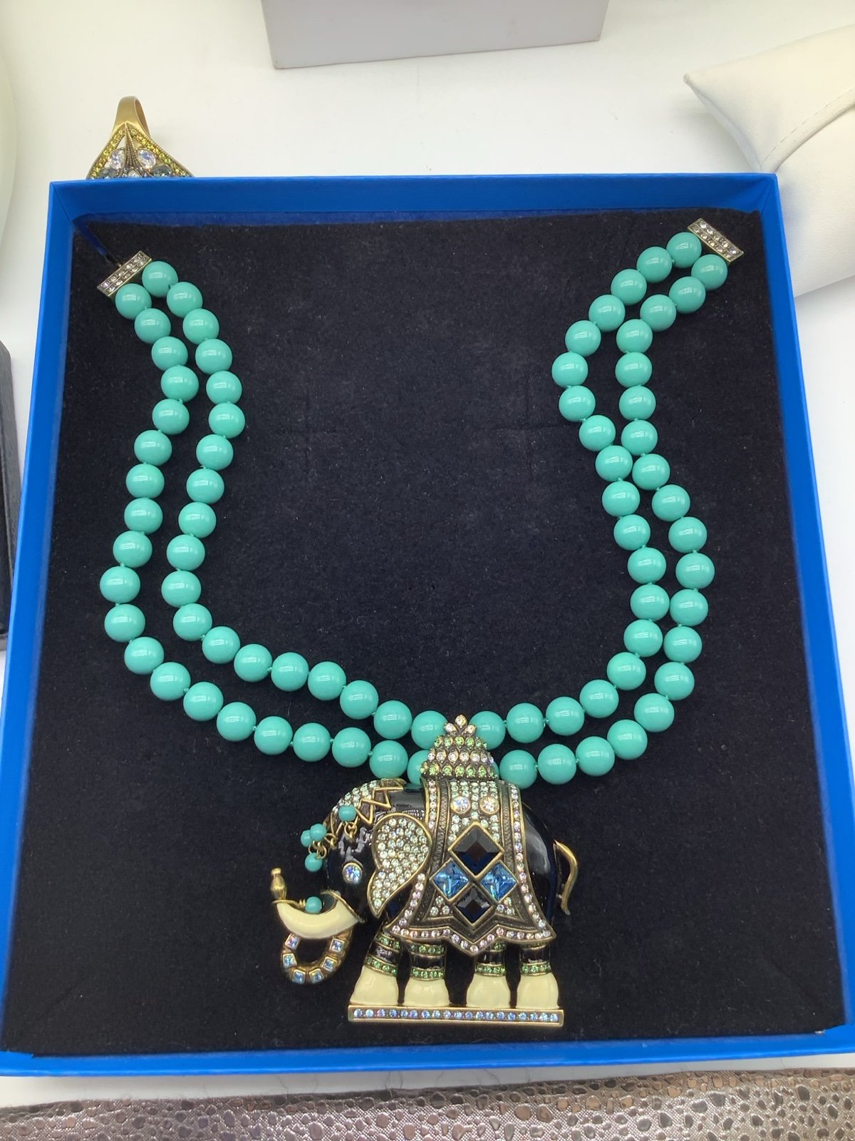 Heidi daus majestic elephant in turquoise