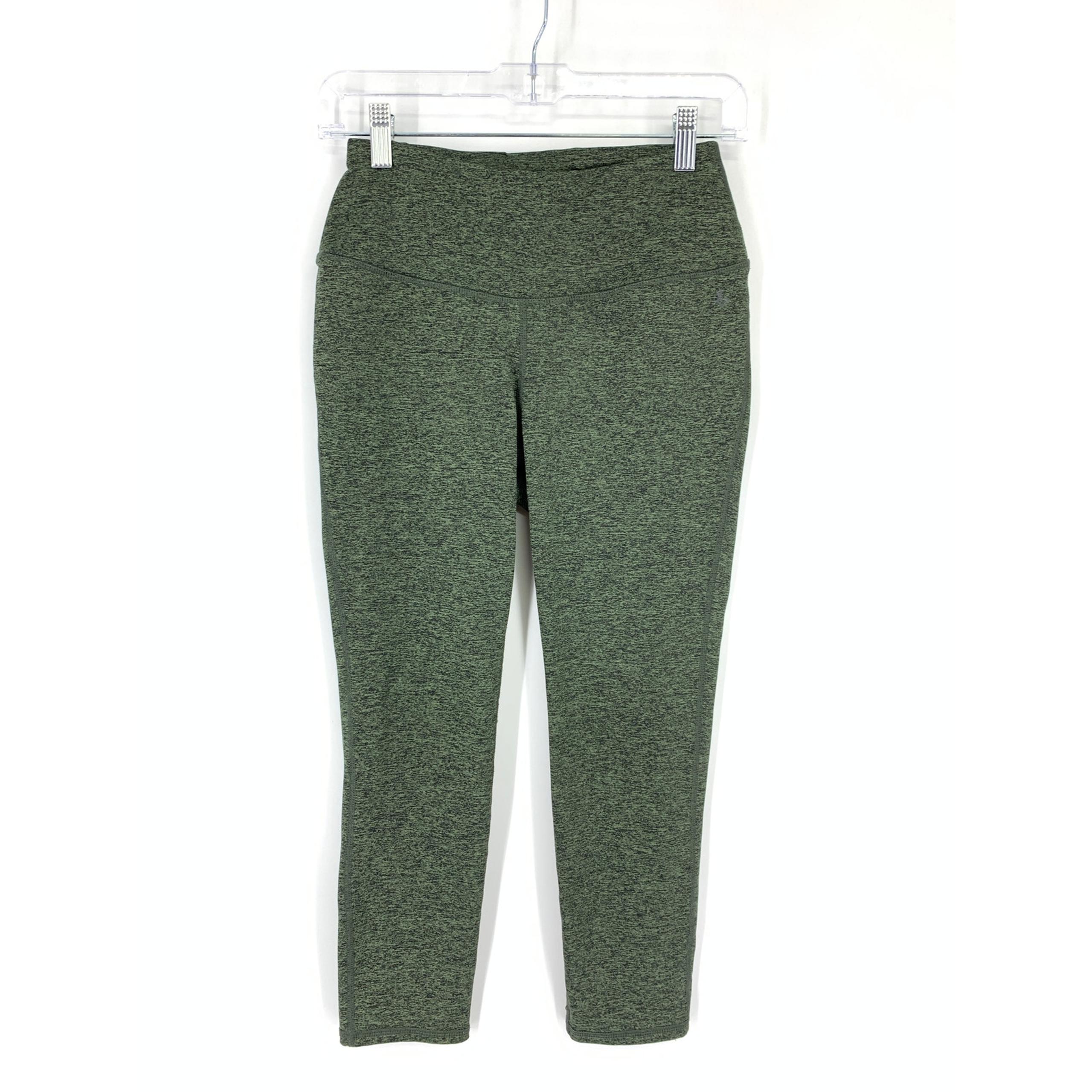 Torrid Women's Size 00 US M Crisscross Ankle Activewear Leggings Heather Green