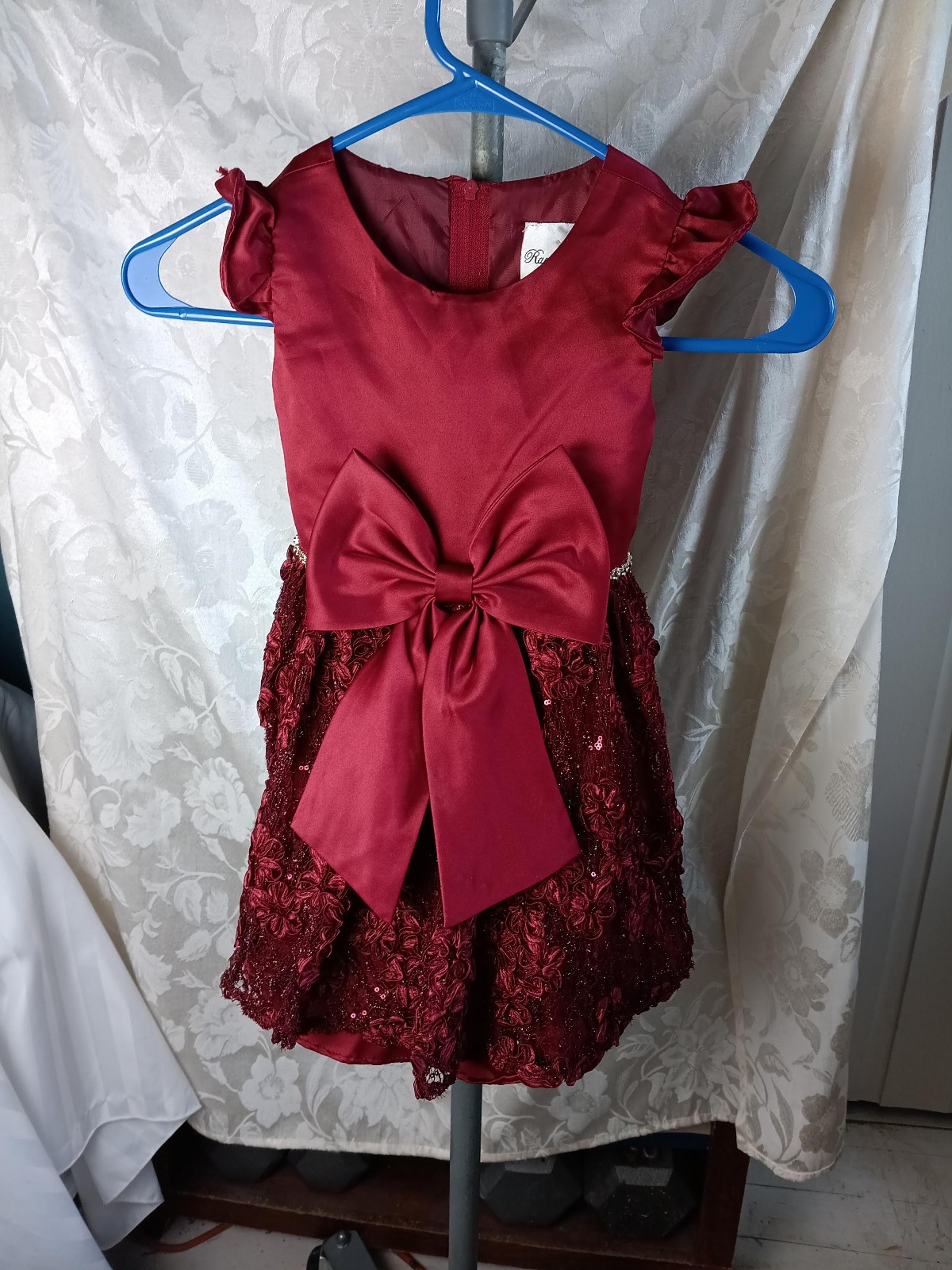 Rare Editions Size 4t Burgandy / Red Dress