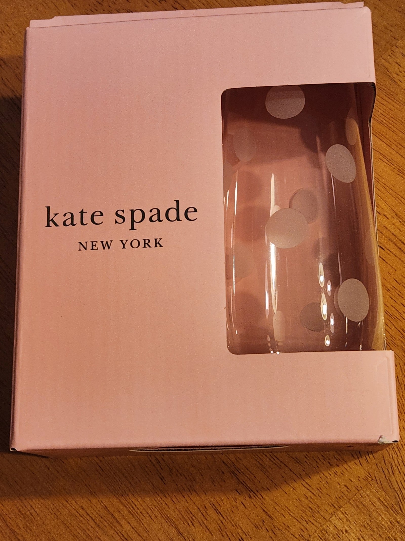 Kate Spade New York Stemless Flutes Lenox Pearl Place Dots Set Of 2 Wine Glass