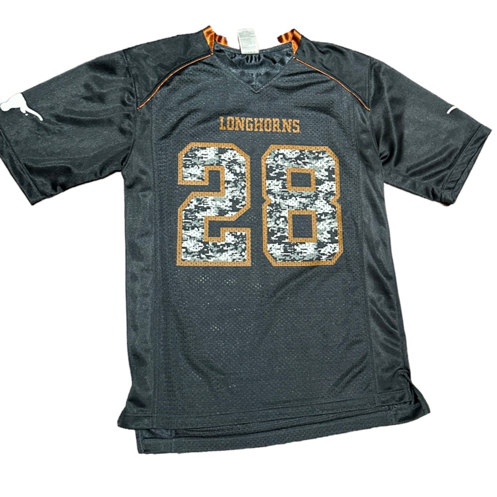 Russell Athletic Adult Small Charcoal Gray Texas Longhorns Jersey #28