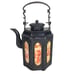 Octagon Teapot Kettle Chinese Metal 7 Glass Panel Inserts Pictures