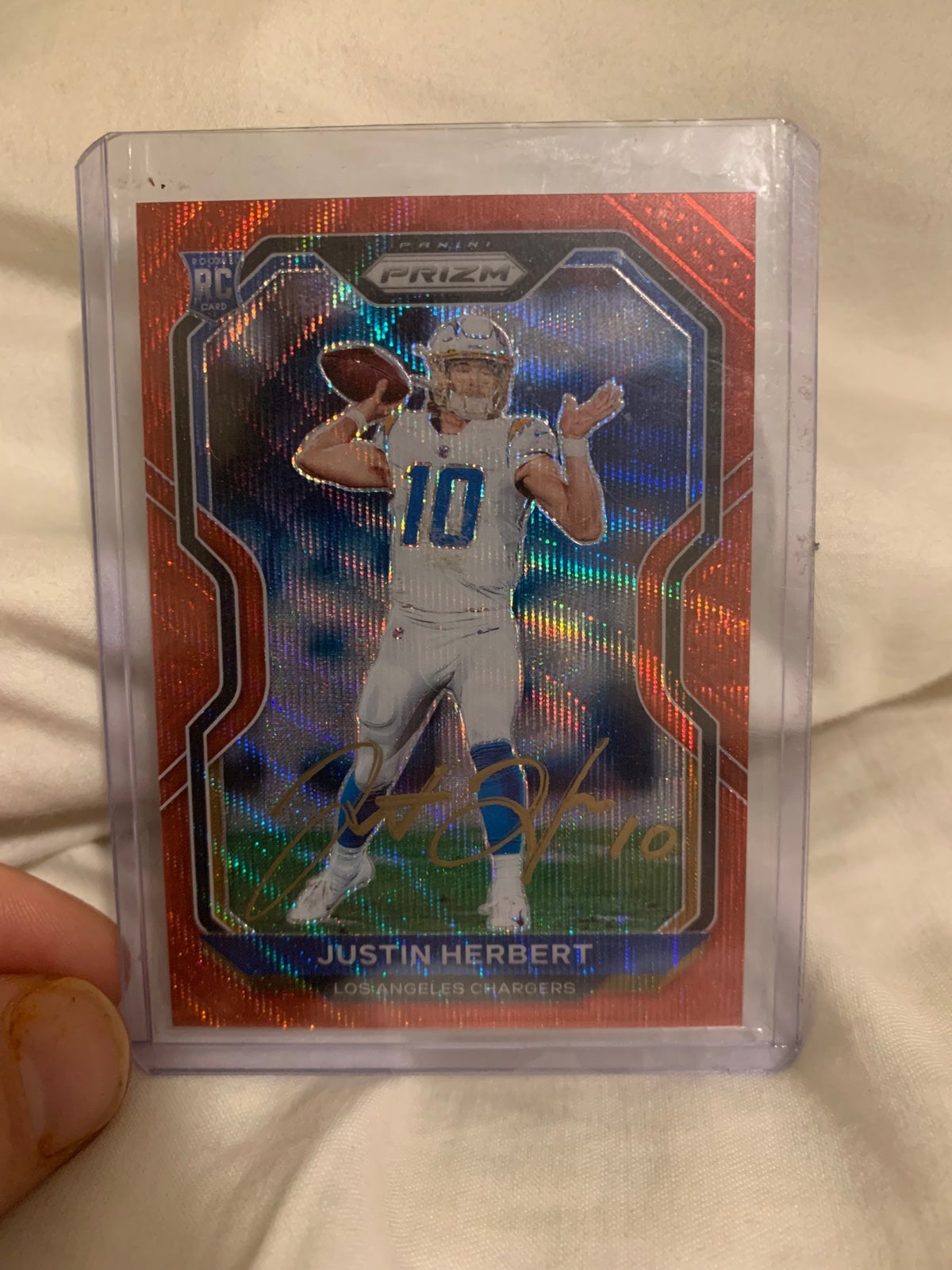Justin Herbert Prizm Red wave 112/149