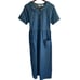 NEW Vintage Bobbie Brooks Medium Cotton Denim Dress Peter Pan Collar Embroidered