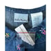 NEW Vintage Bobbie Brooks Medium Cotton Denim Dress Peter Pan Collar Embroidered